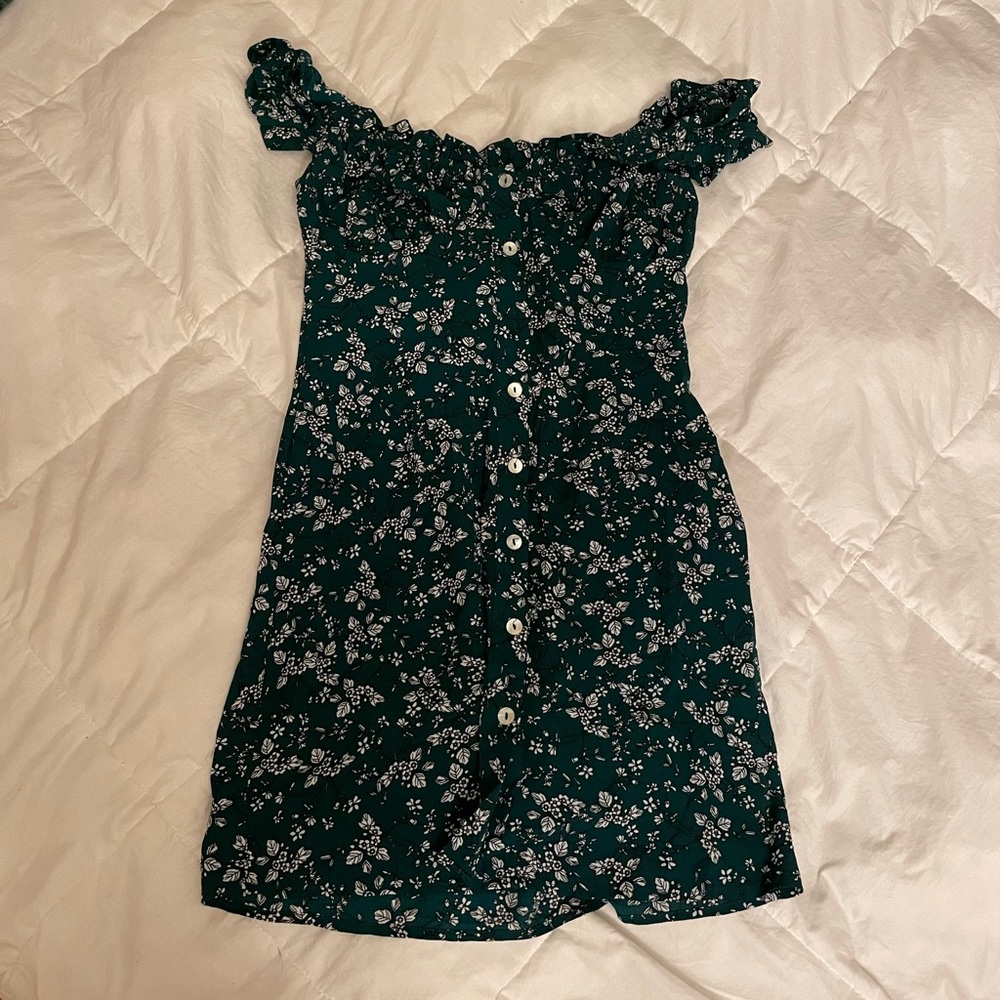 Princess Polly Green Floral Dress